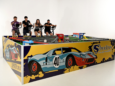 Автогонки на велотренажерах